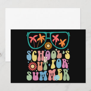 Invitación Último Día De Escuela Groovy La Escuela Se Termina