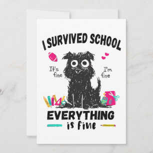 Invitación Último día de escuela, sobreviví al colegio