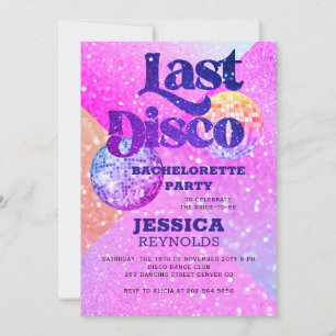 Invitación Último disco retro 70 soltera
