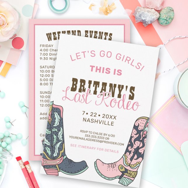 Invitación Último Fiesta de fin de semana de Rodeo de Nashvil (Subido por el creador)