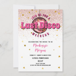Invitación Último fin de semana de despedida de soltera Disco