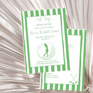 Invitación Último fin de semana de golf de swing Bachelorette