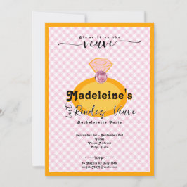 Invitación Último Naranja de Rendez Veuve Bachelorette Itiner