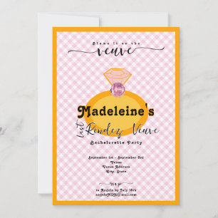 Invitación Último Naranja de Rendez Veuve Bachelorette Itiner