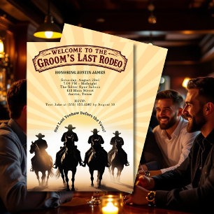 Invitación Último partido de bachillerato de rodeo Cowboys Ho