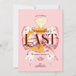 Invitación Último Rendez Veuve Bachelorette Fin de Semana Iti