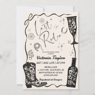 Invitación Último Rodeo Despedida de Soltera Western