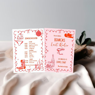 Invitación Último rodeo Fiesta de fin de semana de Bacheloret