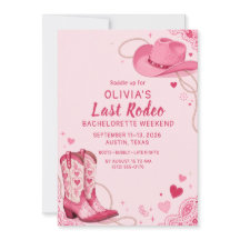 Último Rodeo Rosa Vaquera Occidental Despedida de