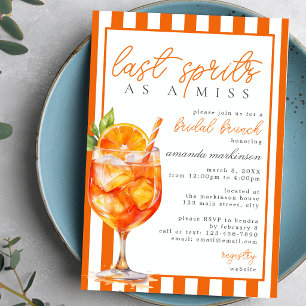 Invitación Último Spritz como una Señorita Brunch Nupcial de
