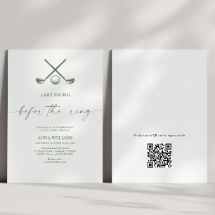 Invitación Último swing antes de la boda de golf
