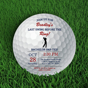 Invitación Último Swing Antes de la Boda de Golf Bachelor Par