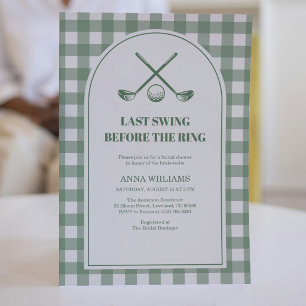 Invitación Último swing antes de la boda de Golf Despedida de