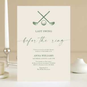 Invitación Último swing antes de la boda de Golf Despedida de