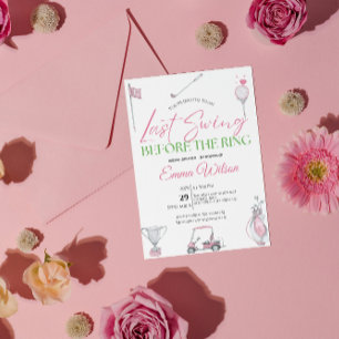 Invitación Último swing antes de la despedida de soltera de g