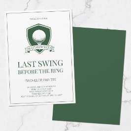 Invitación Último swing antes de la despedida de soltero de g