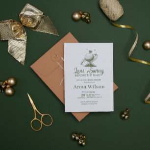 Invitación Último swing antes de la ducha nupcial del anillo