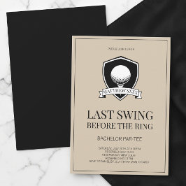 Invitación Último swing antes de la fiesta de golf de soltero
