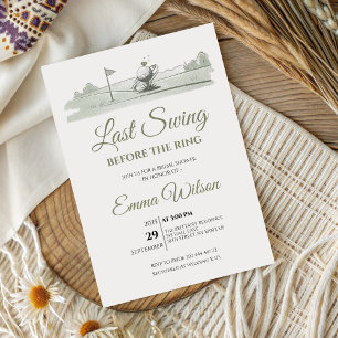 Invitación Último Swing antes de la lluvia de regalos nupcial
