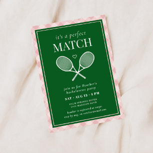 Invitación Último swing antes del anillo de tenis de soltera