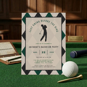 Invitación Último swing antes del ring Despedida de soltero