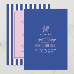 Invitación Último Vaivén de Rayas Azules y Rosas Antes del An