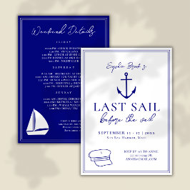 Invitación Último viaje en barco antes del fin de semana de d