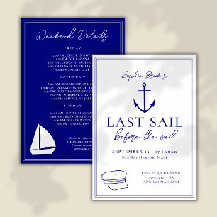 Invitación Último viaje en barco antes del fin de semana de d