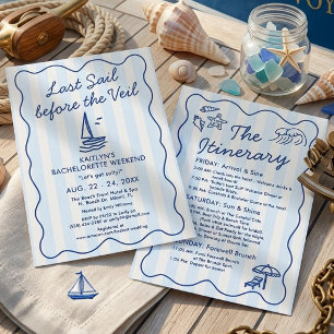 Invitación Último viaje en barco antes del itinerario de desp