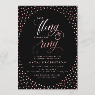 Invitación Último vuelo antes del anillo Bachelorette Party