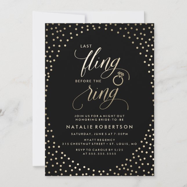 Invitación Último vuelo antes del anillo | Bachelorette Party (Anverso)