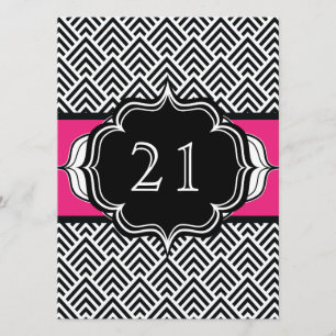 Invitación Ultra Chic Cumpleaños 21 o despedida de soltera Ch