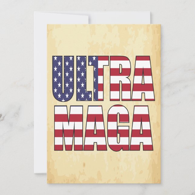 Invitación Ultra MAGA Trump Supporter 💡 grande de nuevo EE.U (Anverso)
