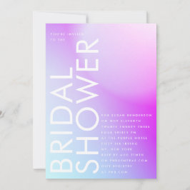 Invitación Ultra Moderno Gradiente Púrpura Caída Ducha Bridal