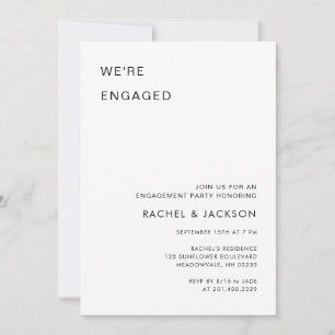 Invitación Ultra moderno Somos una fiesta de compromiso