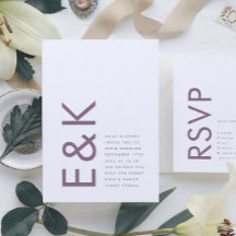 Ultra morado y blanco moderno negrita Gran Monogra