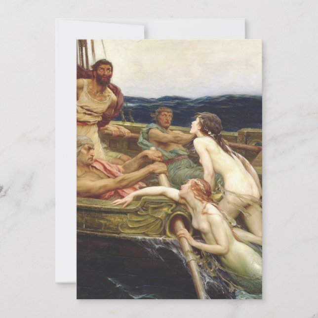 Invitación Ulysses Y Las Sirenas - Herbert James Draper 1909 (Anverso)