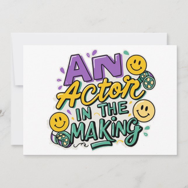 Invitación Un actor en formación (Anverso)