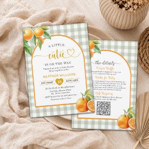 Invitación Un Adorable Bebé en Camino en una Sola Fiesta de S