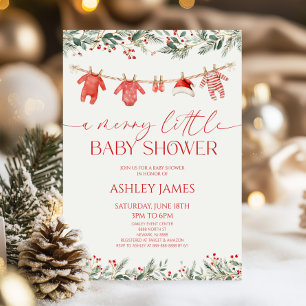 Invitación Un Alegre Baby Shower de Navidad