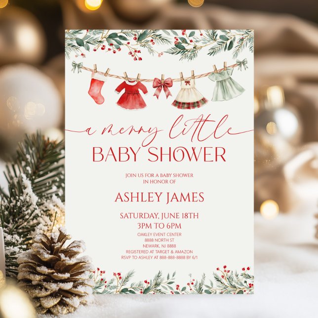 Invitación Un alegre baby shower de Navidad para bebé (Subido por el creador)