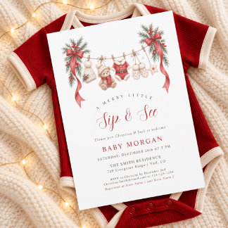 Invitación Un alegre pequeño encuentro y vista de Navidad