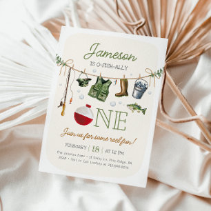 Invitación Un aliado de la pesca 1er cumpleaños