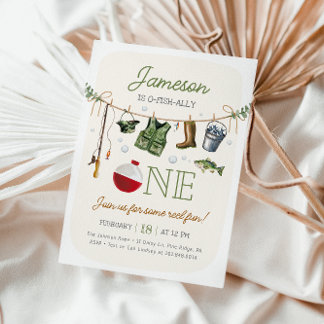 Invitación Un aliado de la pesca 1er cumpleaños