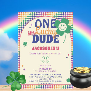 Invitación Un Amigo Suertudo Sonríe Cara Santa Patrones Prime