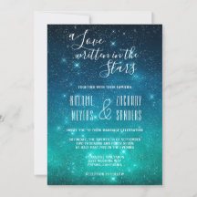 Un amor celestial escrito en el Boda de las estrel