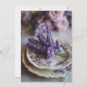 Invitación Un amor como una lavanda Violeta suave