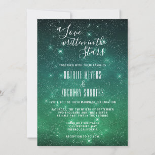 Invitación Un amor escrito en las estrellas Boda celeste