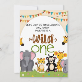 Invitación Un animal salvaje de jungla