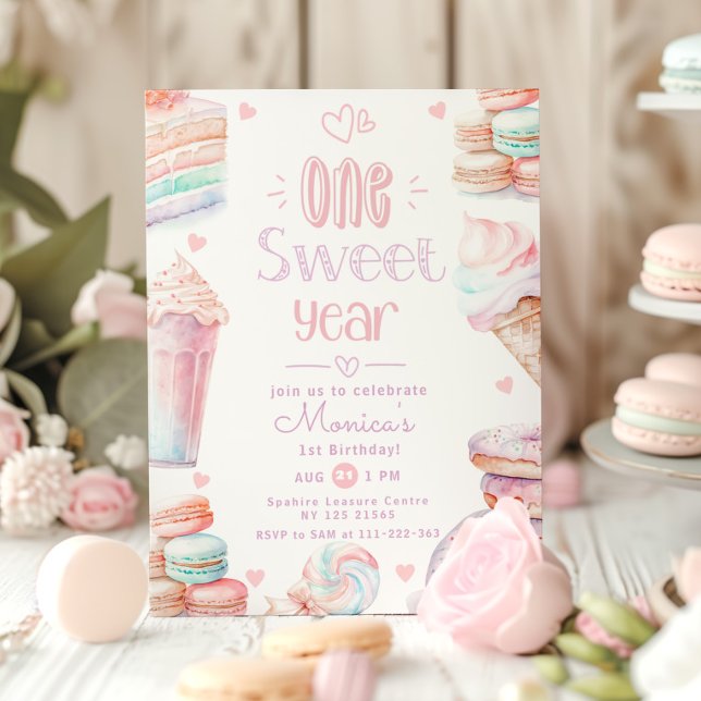 Invitación Un año dulce de primer cumpleaños (Subido por el creador)